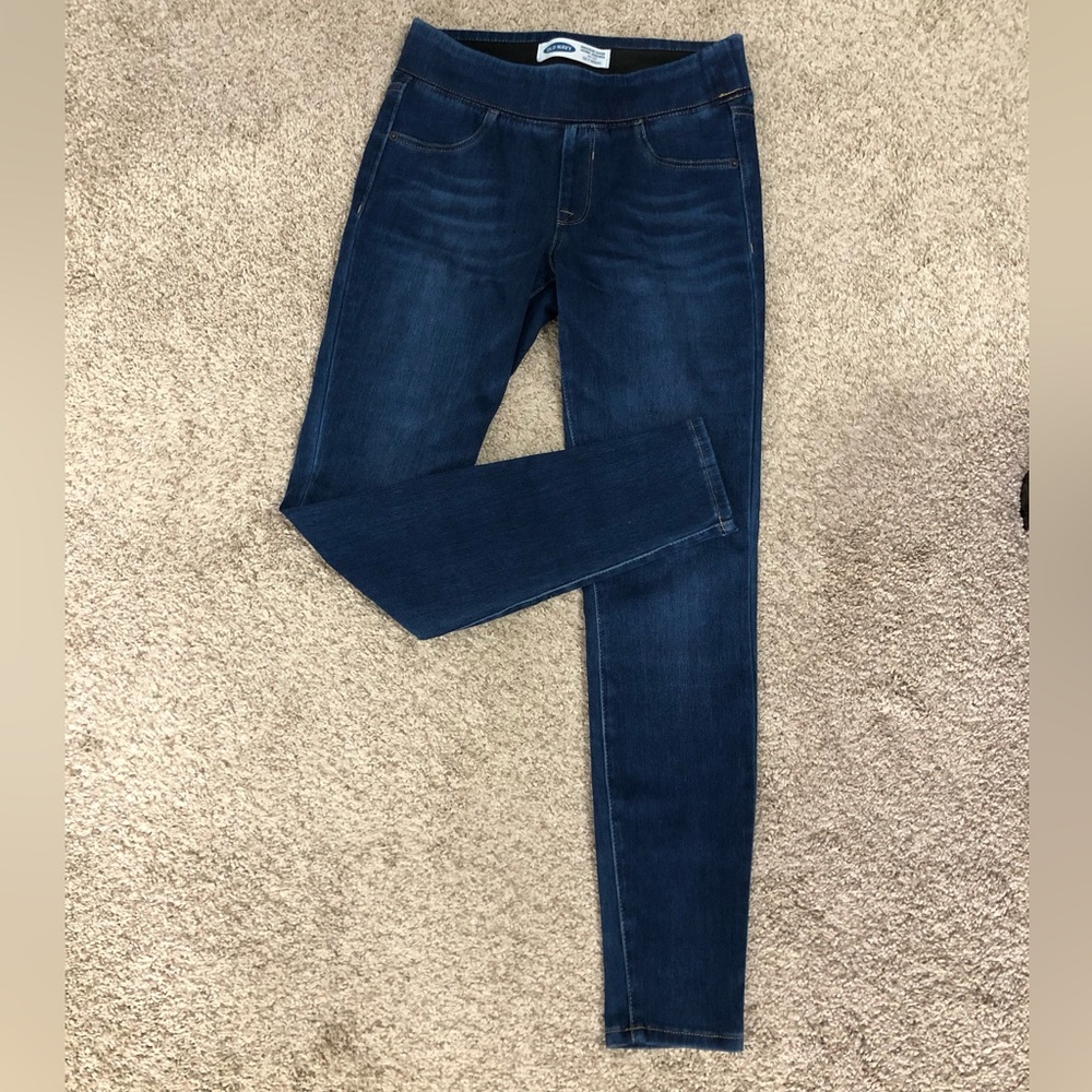 Darker Wash Old Navy Rock Star Skinny Jeggings 24/7 Sculpt